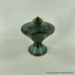 Small Lidded Brass Bowl From Israel