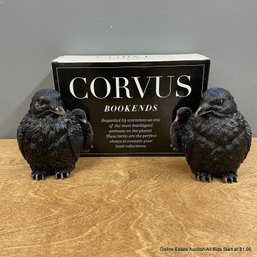 Corvus Raven Bookends In Original Box And Packaging