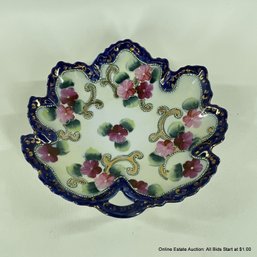 Japanese Hand Painted Porcelain Decorative Bowl With Floral Pattern