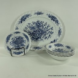 Beacon Hill By British Anchor England Ironstone Bowls And Serving Plater