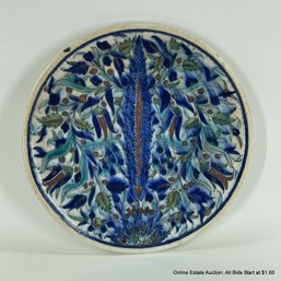 Hand Painted Glazed Ceramic Plate