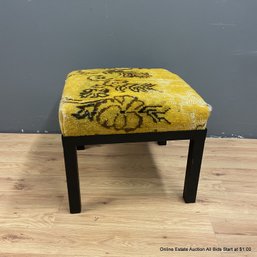 Metal Stool With Wool Rug Seat (LOCAL PICK UP ONLY)