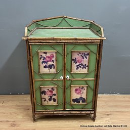 Branch And Painted Plywood Small Cabinet (LOCAL PICK UP ONLY)