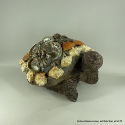 Cement Turtle Statue With Sea Shell Decoration (LOCAL PICK UP ONLY)