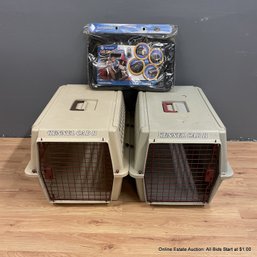 Pair Of Kennel Cab II Pet Carriers And A Samsonite Soft-Sided Pet Carrier (LOCAL PICK UP ONLY)