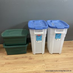 Rubbermaid All-Purpose Canisters And Small Totes With Lids (LOCAL PICK UP ONLY)