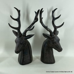 Deer Head Decorative Resin Book Ends