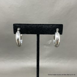 Silver Hoop Earrings 7.52grams