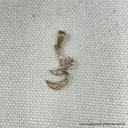 14k Yellow Gold & Diamond Allah Pendant 1.47 Grams