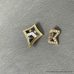 Kappa Alpha Theta Crest Pin (3.1 Grams)  & Sigma Gamma 14K Pin (1.1 Grams)