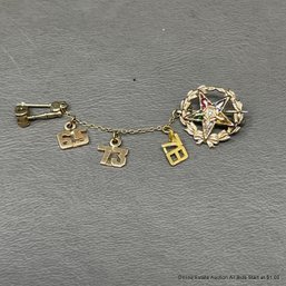 10K Order Of The Eastern Star And Gavel Pin (2.93 Grams)