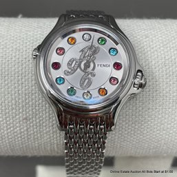 Fendi Crazy Carats Changing Hour Marker Diamond & Semi Precious Stone Watch