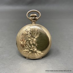 Elgin 15 Jewels Pocket Watch With Engraved Case