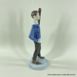 Bing And Grondahl 2358 Porcelain Figure Boy With Skis