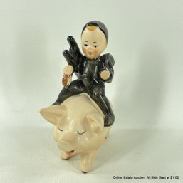 Goebel Ceramic Figure Chimney Sweep Riding A Pig
