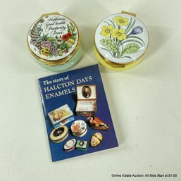 Halcyon Days And Crumles And Co Enamel Boxes