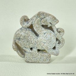 Carved Stone Dragon Pendant