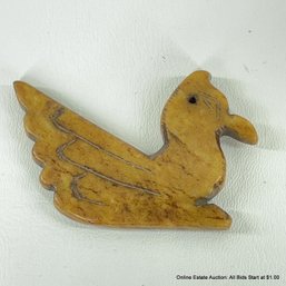 Carved Stone Bird Form Pendant