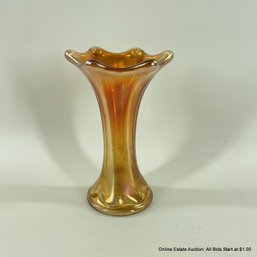 Carnival Glass Flower Form Bud Vase