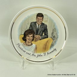 Vintage President And Mrs. John F. Kennedy Commemorative Plate