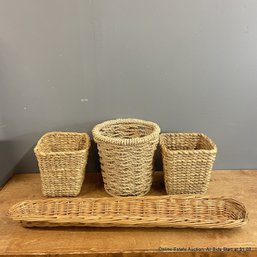 4 Assorted Home Decor Baskets (LOCAL PICK UP ONLY)