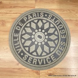 Paris Man-Hole Cover Rubber Door Mat (LOCAL PICK UP ONLY)