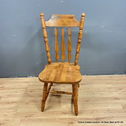 Oak Spindle Back Dining Chair (LOCAL PICK UP ONLY)