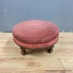 Vintage Small Upholstered Ottoman Foot Stool