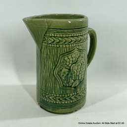 McCoy Molded Glazed Stoneware Grapevine Beer Pitcher