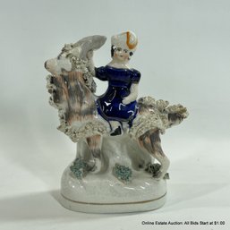 Staffordshire Pearlware Prince Of Wales On Goat