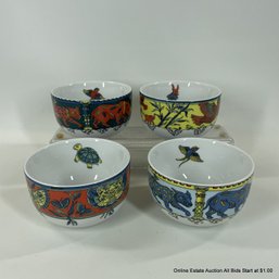 4 Bopla Switzerland Assorted Patterns 5 1/4' Soup/Cereal Bowls