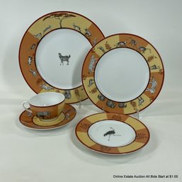 Hermes Africa 5 Piece Place Setting Zebra