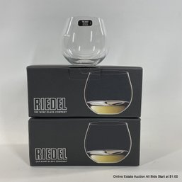 Riedel 'O'  Chardonnay Stemless Wine Tumblers/Glasses Set Of 4 New In Box