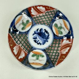 Japanese Imari-Style Dish With Hand-Painted Designs