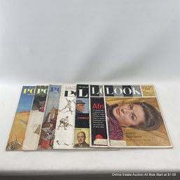 Assortment Of Vintage Post And Look Magazines