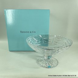 Tiffany & Co Crystal Swag Royal Brierley Footed Bowl, 9.75'