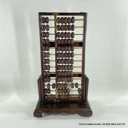 Wood And Brass Abacus Could Be Made Into A Lamp