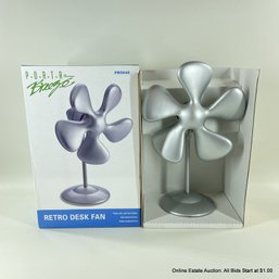 Porta Breeze Retro Style Fan With Soft Foam Blades New In Box Silver