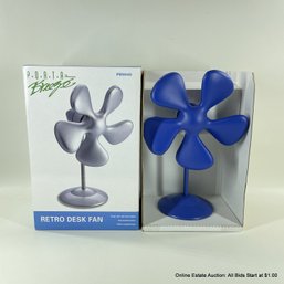 Porta Breeze Retro Style Fan With Soft Foam Blades New In Box Blue