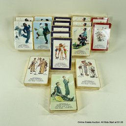 16 Decks Of Playing Cards With Norman Rockwell Scenes From Asher Pharmacy Paola Kansas