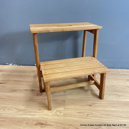 Smith & Hawken Teak Fold Out Step Stool (LOCAL PICKUP ONLY)