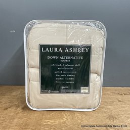 Laura Ashley Queen Down Alternative Blanket In Biscuit  90' X 96' New In Packaging
