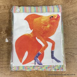 Robyn Krutch PJ Bottoms And Top, Women's Size Medium With Goldfish Graphic, New In Original Packaging