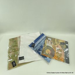 Four Gusu Suzhou China Silk Scarves, New In Original Packaging