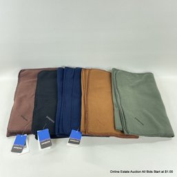 Five Patagonia Fleece Scarves/Wraps In Assorted Colors, Some With Original Tags