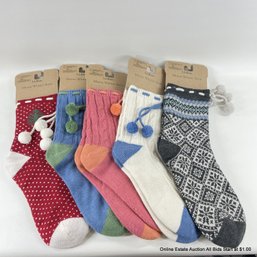 Five Pairs Of L.L. Bean Maine Winter Socks In Size L-xl With Original Tags