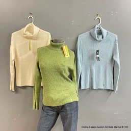 Three Smartwool Twenty Mile Turtleneck Sweaters In Women's Size Medium With Original Tags