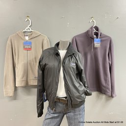 Patagonia Reversible Jacket, Fleece Full-Zip And Fleece 1/4 Zip Pullover Women's Size Large With Original Tags