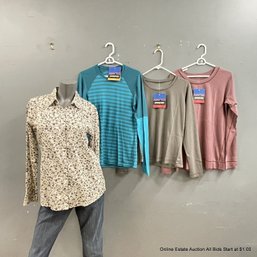 Four Patagonia Women's Long Sleeve Shirts In Size Large With Original Tags