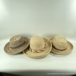 Three Scala Woven Hats In One Size And Small